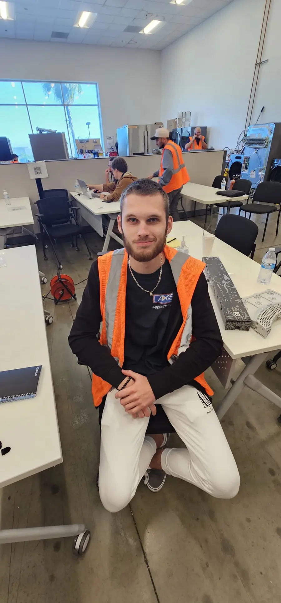 Axis technician at training facility