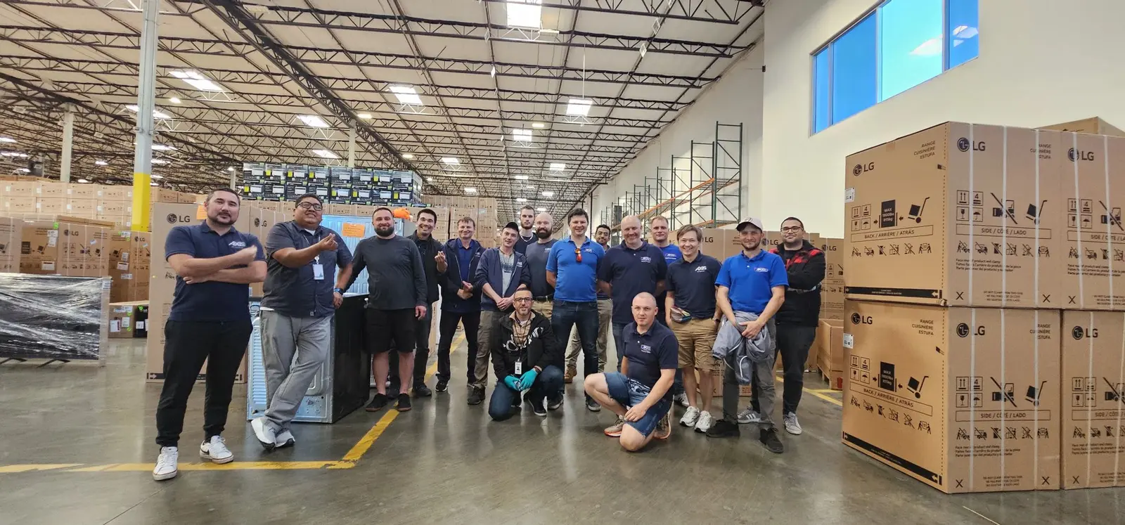 Axis Appliance Repair team at factory training